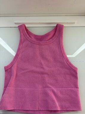 WOMENS PINK RIBBED TANK TOP!!